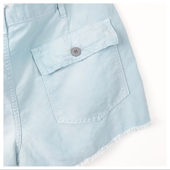 NWT Anthropologie AMO Army Linen Blend Shorts Size‎ 32 - Picture 5 of 12